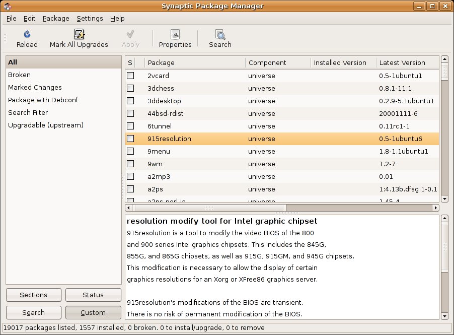 Synaptic Package Manager